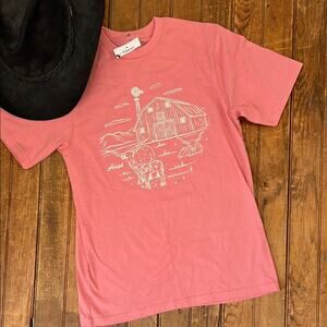 Girls Ariat dusty Rose farm scene, short sleeve T-shirt, size medium NWT new